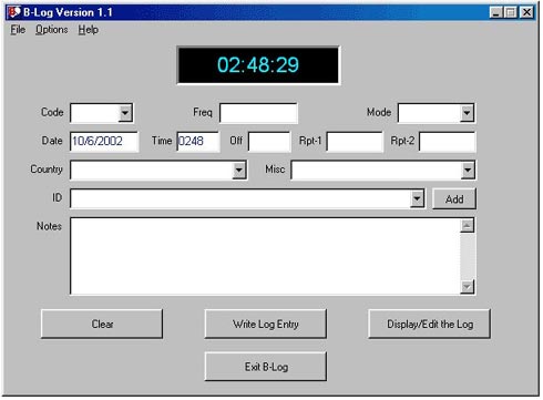 Main window of B-Log
