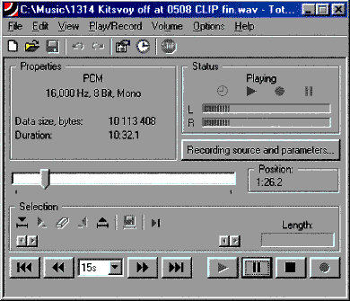 Main Window of Total Recorder