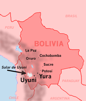 Map of Bolivia