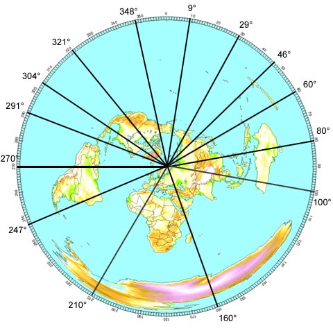 Map of Aihkiniemi antenna directions