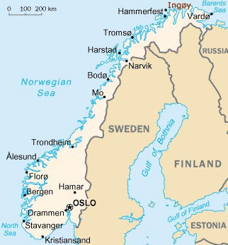 Map Norway