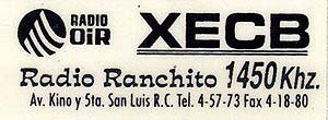 XECB 1450 sticker