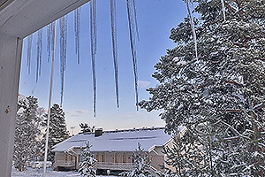 Icicles forming in Jounila
