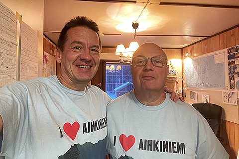 Mika and Jape in Aihkiniemi