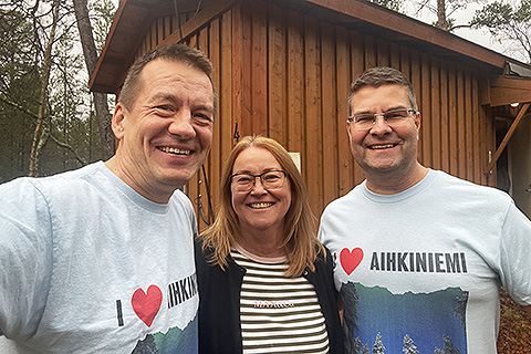 Mika, Pia and Jim at Aihkiniemi