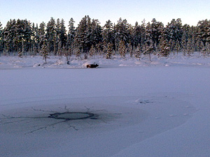 Hole in ice