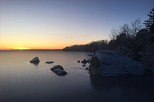 Lake Inari freezing