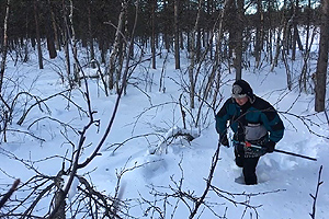 Video about walking in deep snow
