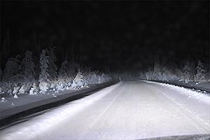 road at night