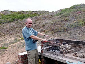 Vince BBQing