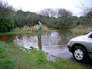 Campsite flooding